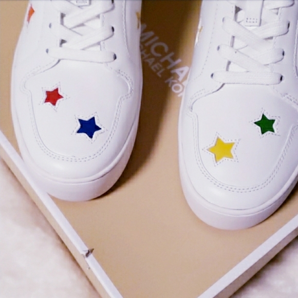 MICHAEL KORS sneakers Trent High Top White with ⭐ - Picture 8 of 8